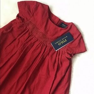 Polo Ralph Lauren Red Corduroy Dress